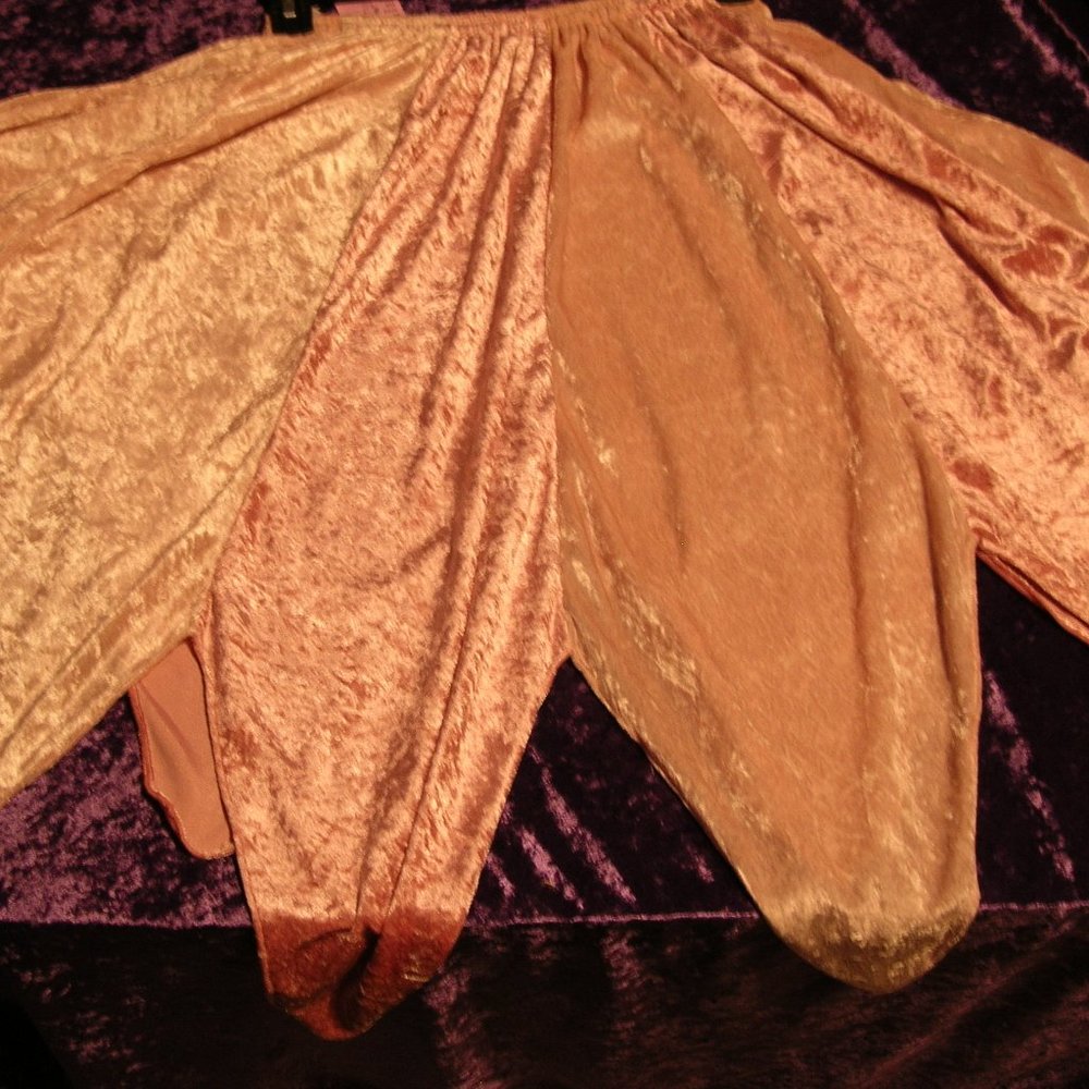 3 tone pink velvet velour renaissance fairy petal skirt handmade Med Lrg 12 14